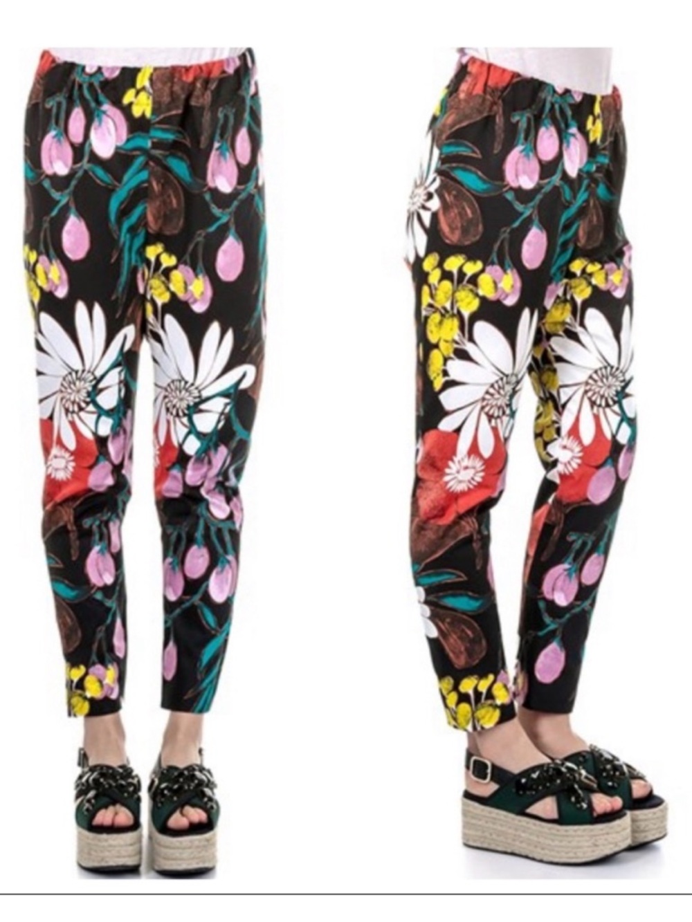 MARNI Multicolor Floral Print Pants